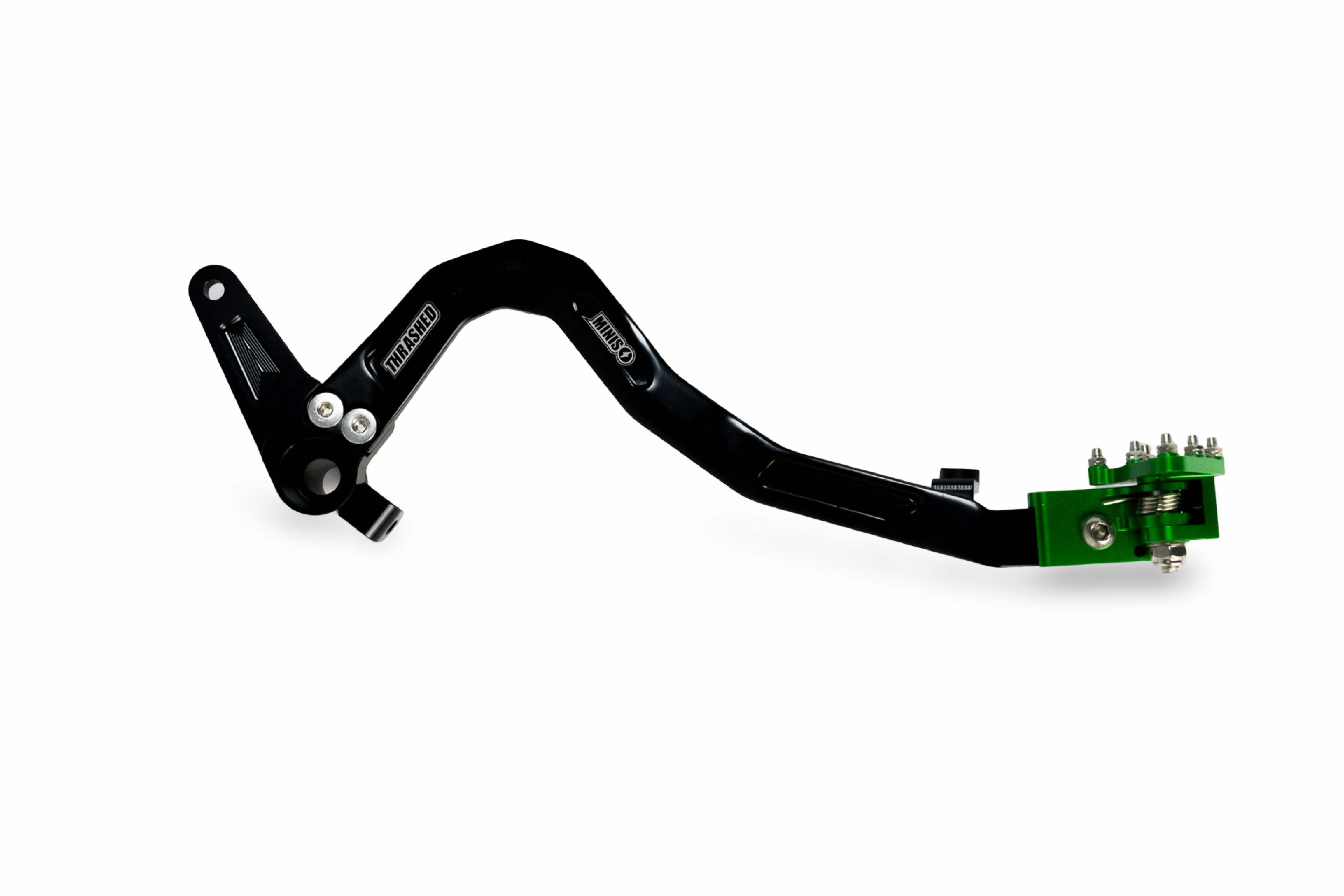 THRASHED MINIS EXTENDED REAR BRAKE PEDAL - KLX110 2010 - PRESENT