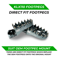 Load image into Gallery viewer, OZMINIS DIRECT FIT FOOTPEGS - KLX110
