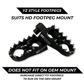 OZMINIS FOOTPEGS - SUITS HD FOOTPEG MOUNT (YZ STYLE)