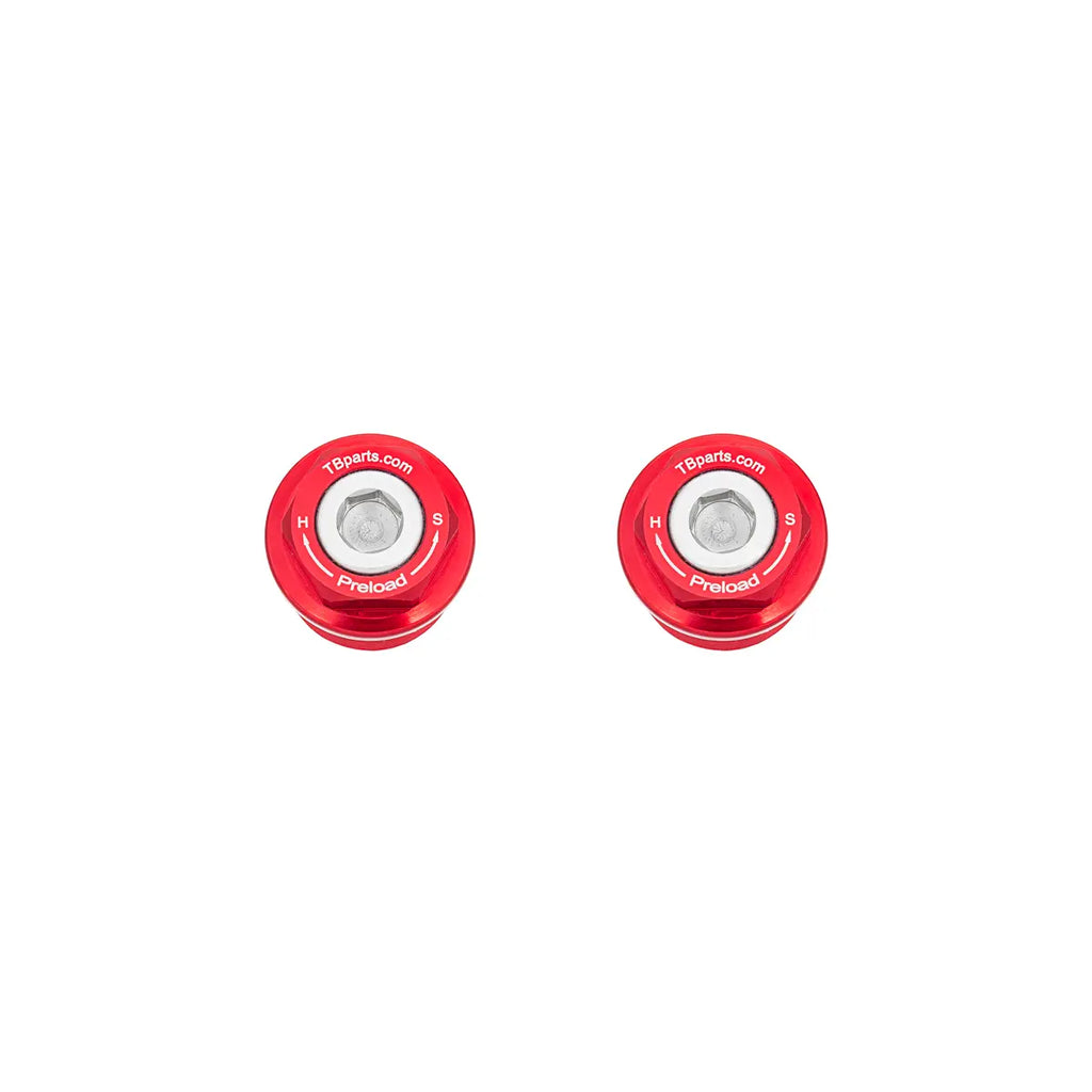 CRF110F Red Adjustable Preload Fork Caps - TB Parts