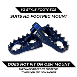 OZMINIS FOOTPEGS - SUITS HD FOOTPEG MOUNT (YZ STYLE)