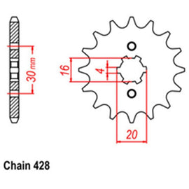 Yamaha TTR125/L Front Sprocket - RK