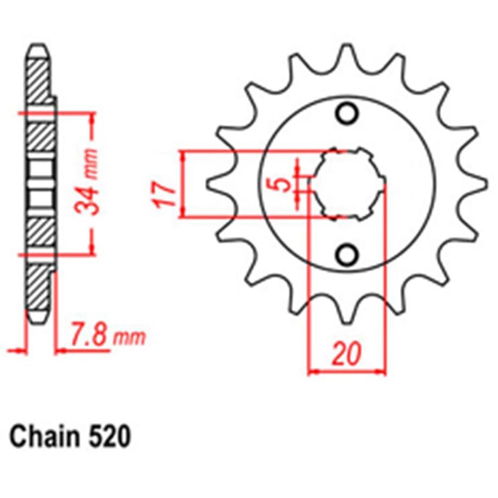 Honda CRF150F/230F Front Sprocket - RK