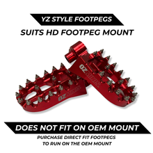 Load image into Gallery viewer, OZMINIS FOOTPEGS - SUITS HD FOOTPEG MOUNT (YZ STYLE)