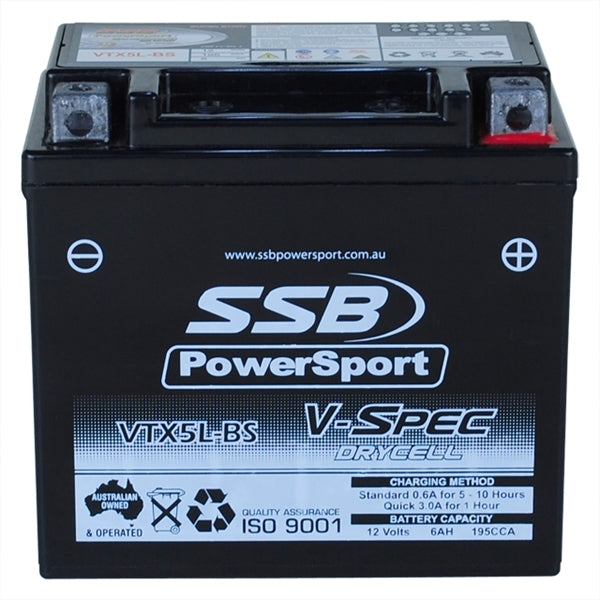 CRF150F/230F / TTR230 VTX5L-BS AGM Battery - SSB