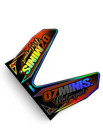 OZMINIS PRO CIRCUIT T-6 EXHAUST STICKER (HOLOGRAPHIC)