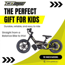 Load image into Gallery viewer, GoBike 12 Inch Ebike for Kids – Perfect First Ride for Ages 2–5