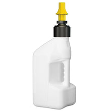 Load image into Gallery viewer, TUFF JUG 10L WHITE / YELLOW RIPPER CAP FUEL CAN