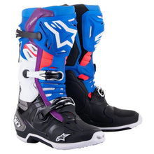 Load image into Gallery viewer, ALPINESTARS 2024 TECH 10 SUPERVENTED BLACK/BLUE/PURPLE BOOTS