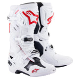 ALPINESTARS 2024 TECH 10 SUPERVENTED WHITE/BRIGHT RED BOOTS