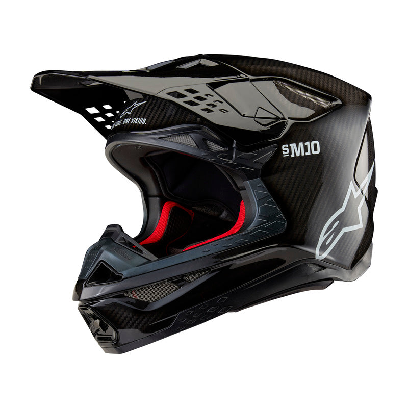 ALPINESTARS SUPERTECH S-M10 SOLID BLACK CARBON HELMET