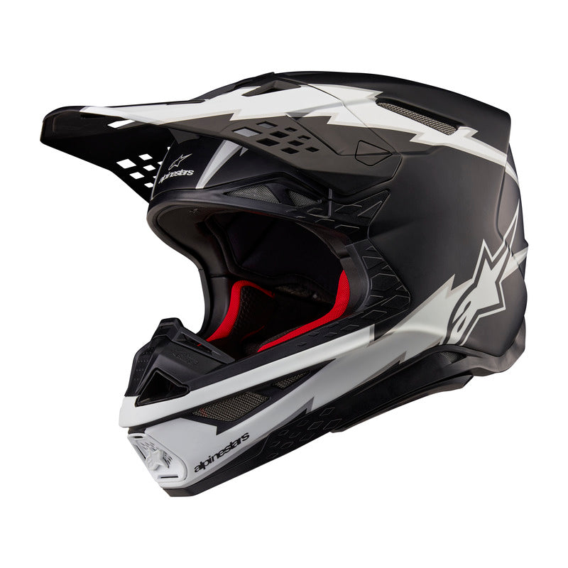 ALPINESTARS 2024 SUPERTECH S-M10 AMPRESS MATTE BLACK/WHITE HELMET
