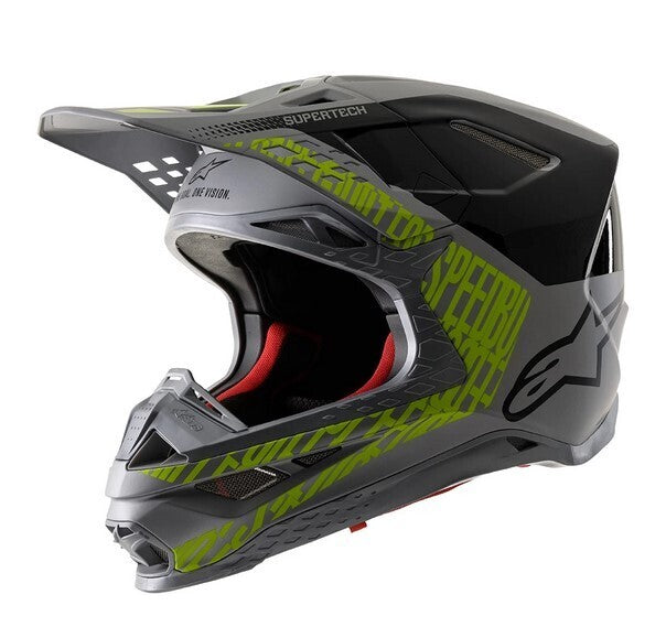 ALPINESTARS SUPERTECH S-M8 TRIPLE SILVER/BLACK/YELLOW HELMET