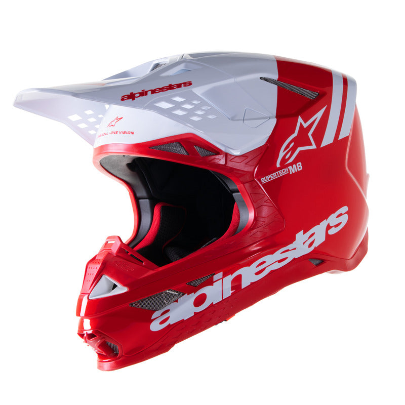 ALPINESTARS SUPERTECH S-M8 RADIUM 2 BRIGHT RED/WHITE HELMET