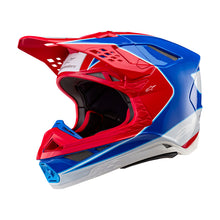 Load image into Gallery viewer, ALPINESTARS SUPERTECH S-M10 AEON BRIGHT RED/BLUE HELMET