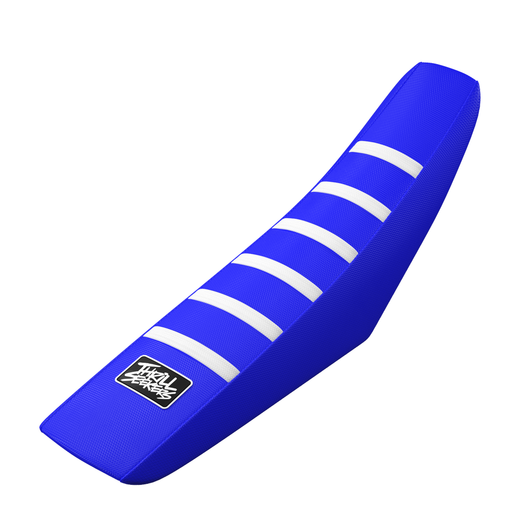 TTR110 THRILL SEEKERS RIBBED SEAT COVER - BLUE/WHITE
