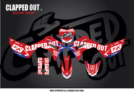 CRF110F 2019+ Graphics Kit | CLAPPED OUT - Red/White/Blue