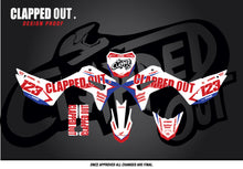 Load image into Gallery viewer, CRF110F 2019+ Graphics Kit | CLAPPED OUT - White/Red/Blue