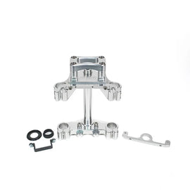 CRF110/CRF125F/FB Triple Clamp Kit (Upper and Lower Clamps) - Silver