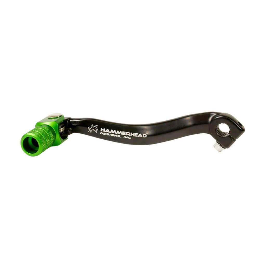 Kawasaki KLX110/L 2010-2022 Black/Green Extended Gear Lever - Hammerhead
