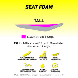 CRF110/125F 2019+ Black W/Red Ribs Tall Seat Assembly - Strike Seats