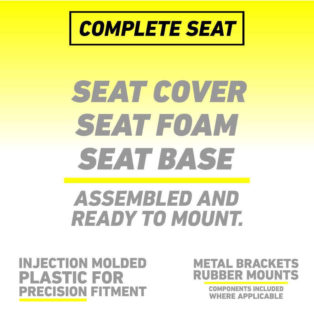 CRF110/125F 2019+ Black W/Red Ribs Tall Seat Assembly - Strike Seats