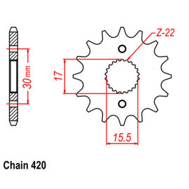 Honda XR/CRF50 Front Sprocket 13T/14T/15T