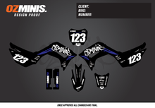 Load image into Gallery viewer, CRF110 - GRAFFITI BLACK/BLUE GRAPHICS KIT