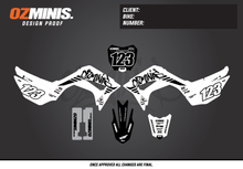 Load image into Gallery viewer, CRF110 - GRAFFITI WHITE/BLACK/GREY GRAPHICS KIT
