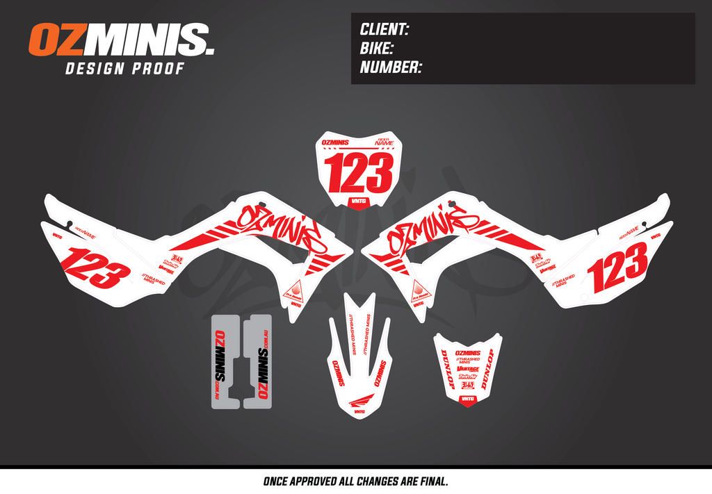 CRF110 - GRAFFITI WHITE/RED GRAPHICS KIT