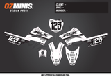 KLX110 - THRILL WHITE GRAPHICS KIT