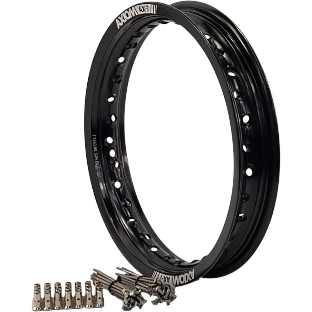 Suzuki DRZ110 12" Rear Rim & Spoke Kit - Axiom - Black