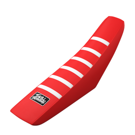 CRF110 / CRF125 2019+ THRILL SEEKERS RIBBED SEAT COVER - RED/WHITE