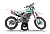 HONDA ICON WHITE/TEAL GRAPHICS KIT