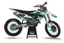 Load image into Gallery viewer, HUSQVARNA STREAK TEAL/BLACK GRAPHICS KIT