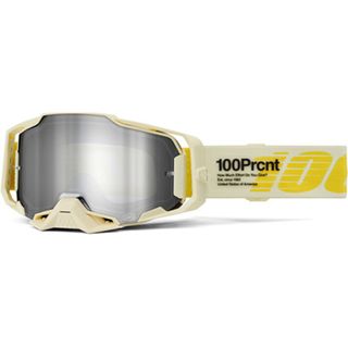 100% Armega Goggle Barely-Mirror Silver Lens