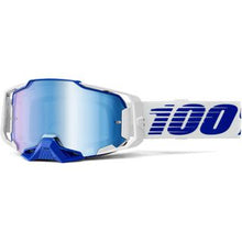 Load image into Gallery viewer, 100% Armega Goggle Blue - Mirror Blue Lens