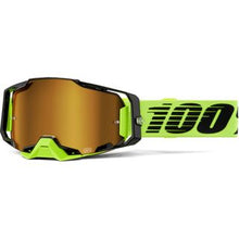 Load image into Gallery viewer, 100% Armega Goggle Neon Yel-Mirror Gold Lens