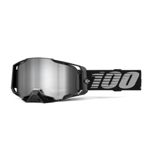 100% ARMEGA Goggle Black - Mirror Silver