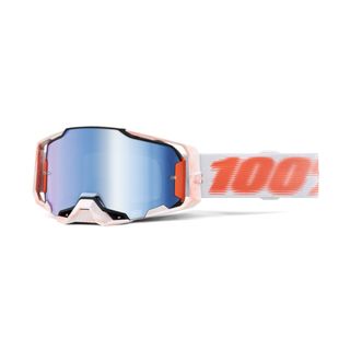 100% ARMEGA Goggle Tubular Mirror BLUE Len