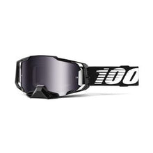 Load image into Gallery viewer, 100% Armega Goggle Black Silver Flash Mirror Lens
