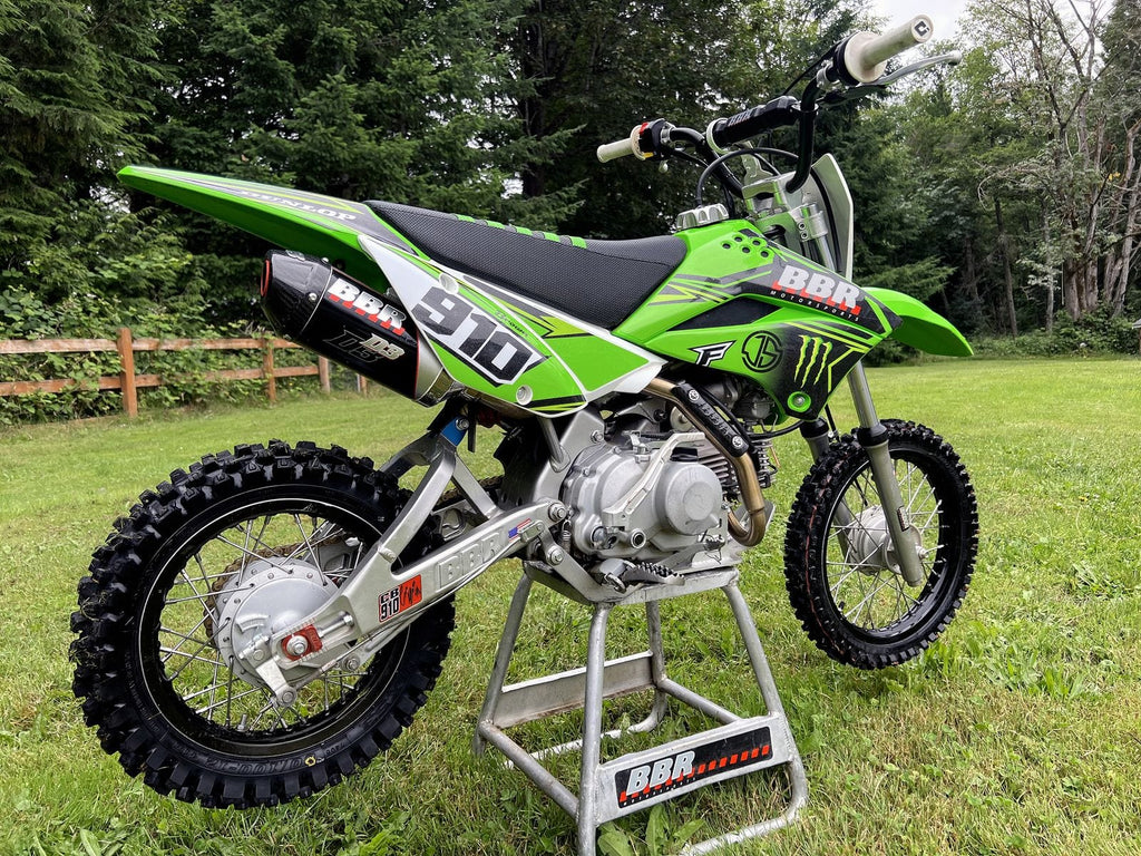 BBR EXHAUST SYSTEM D3 SILVER KLX110 L 02 PRESENT Ozminis